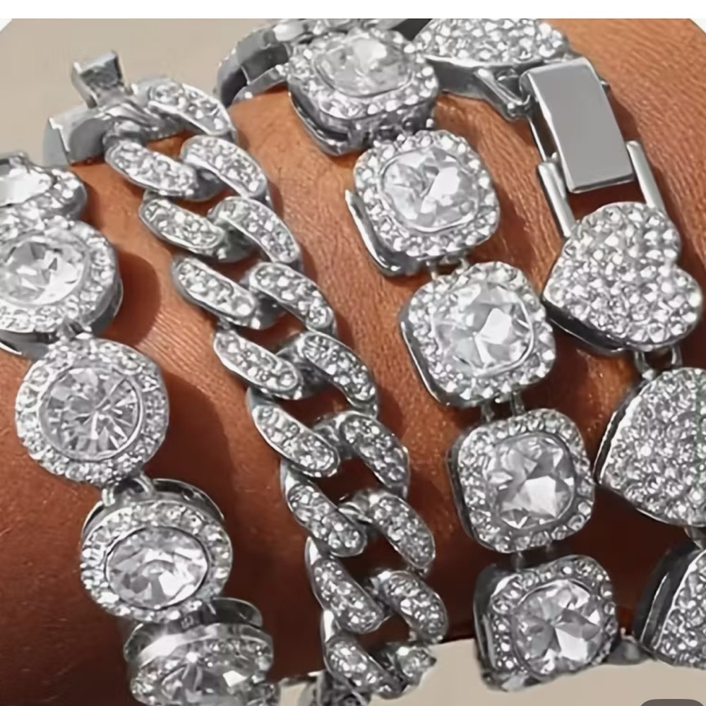 Elegant Silver Bracelet Set $20 each